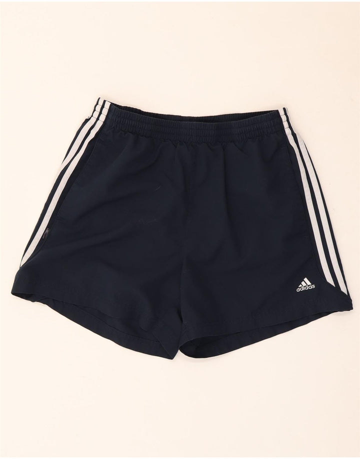 Pantaloncini sportivi da uomo Adidas medi in poliestere blu navy