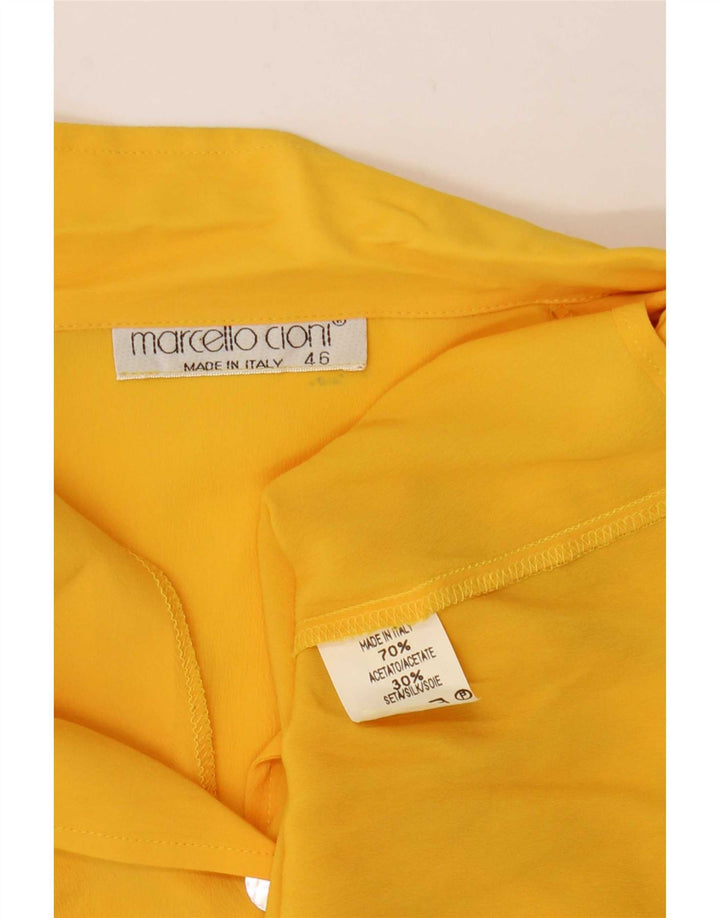 Marcello Cioni Camicia Camicetta Donna IT 46 Large Acetato Giallo