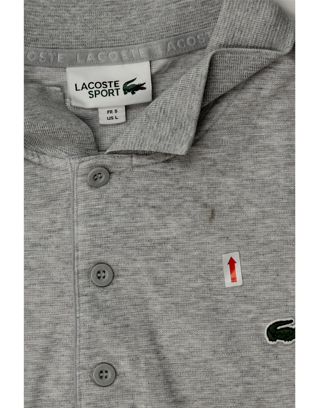 LACOSTE Mens Polo Shirt Size 5 Large Grey Cotton Vintage Lacoste and Second-Hand Lacoste from Messina Hembry 