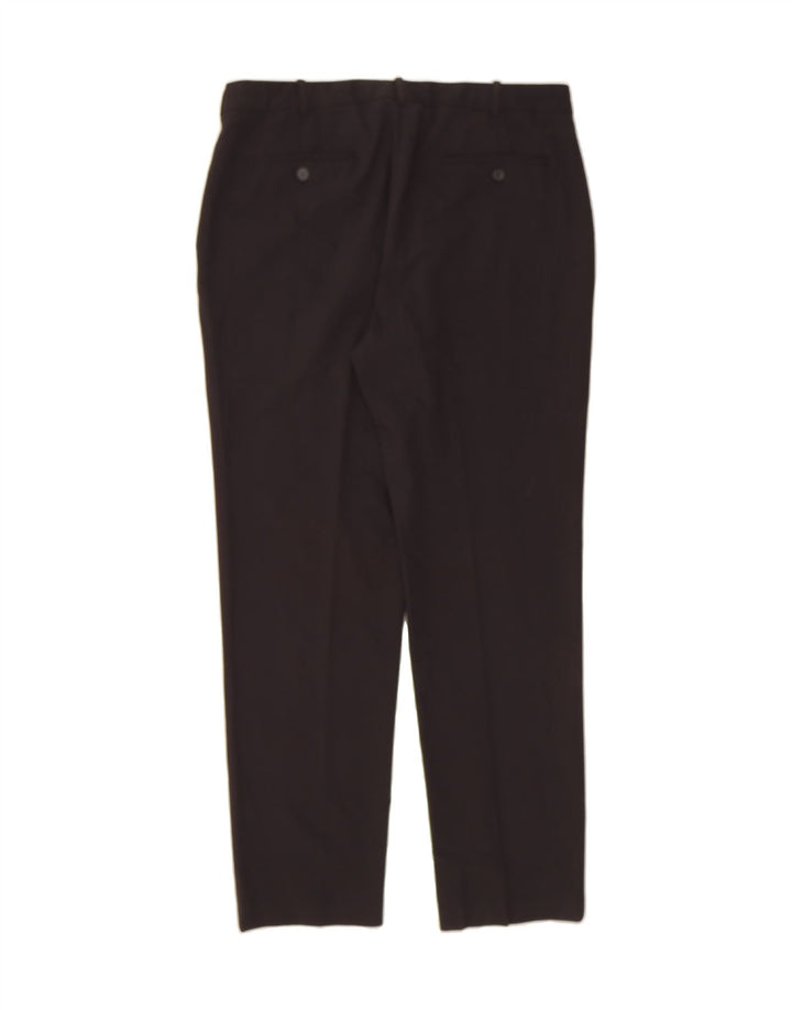 IZOD Mens Straight Suit Trousers W36 L32 Black Polyester Vintage Izod and Second-Hand Izod from Messina Hembry 