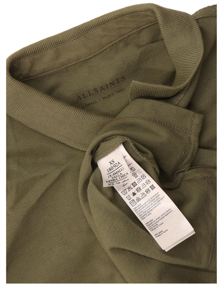 Polo da uomo All Saints XS in cotone kaki