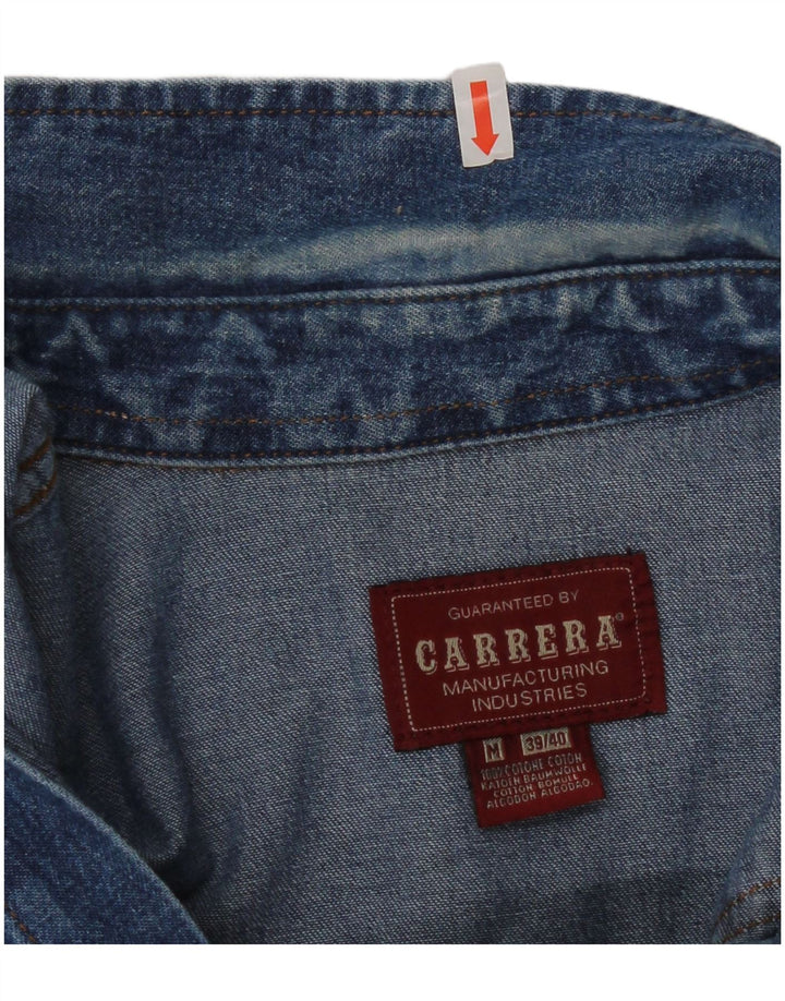 Camicia in denim da uomo Carrera taglia 39/40 cotone blu medio