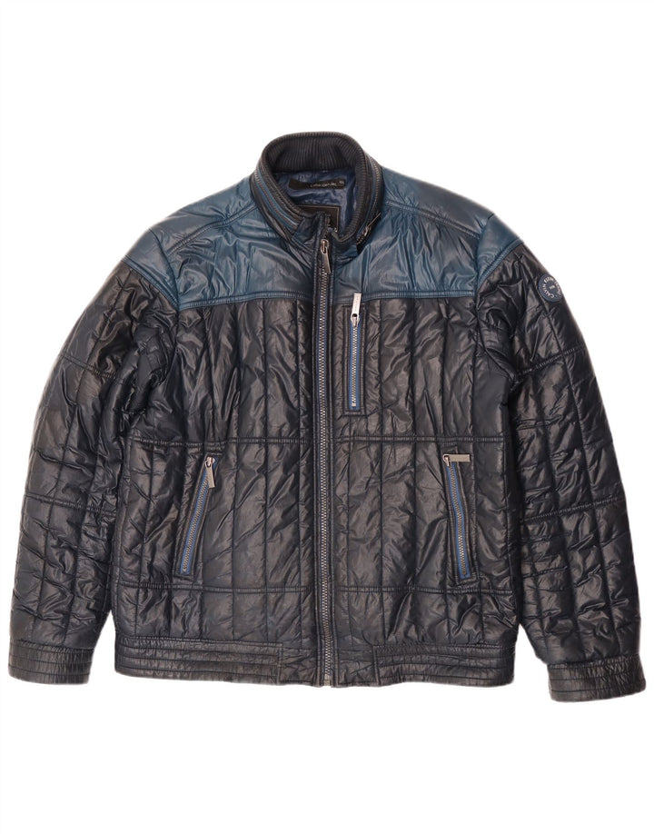 Giacca imbottita da uomo Calvin Klein Jeans UK 44 2XL Blu navy Colorblock