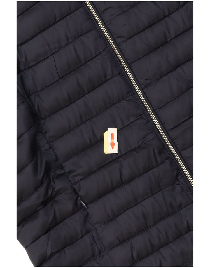 MASSIMO DUTTI Giacca imbottita con cappuccio da donna UK 10 Small Blu Navy