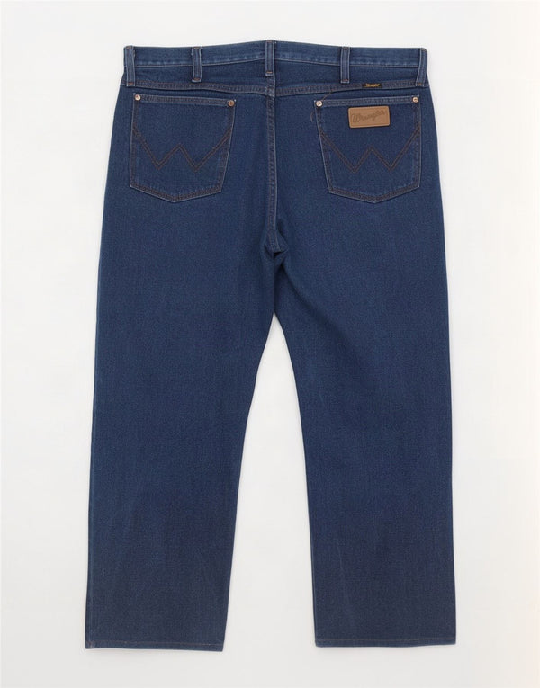Jeans dritti da uomo Wrangler W38 L26 cotone blu navy