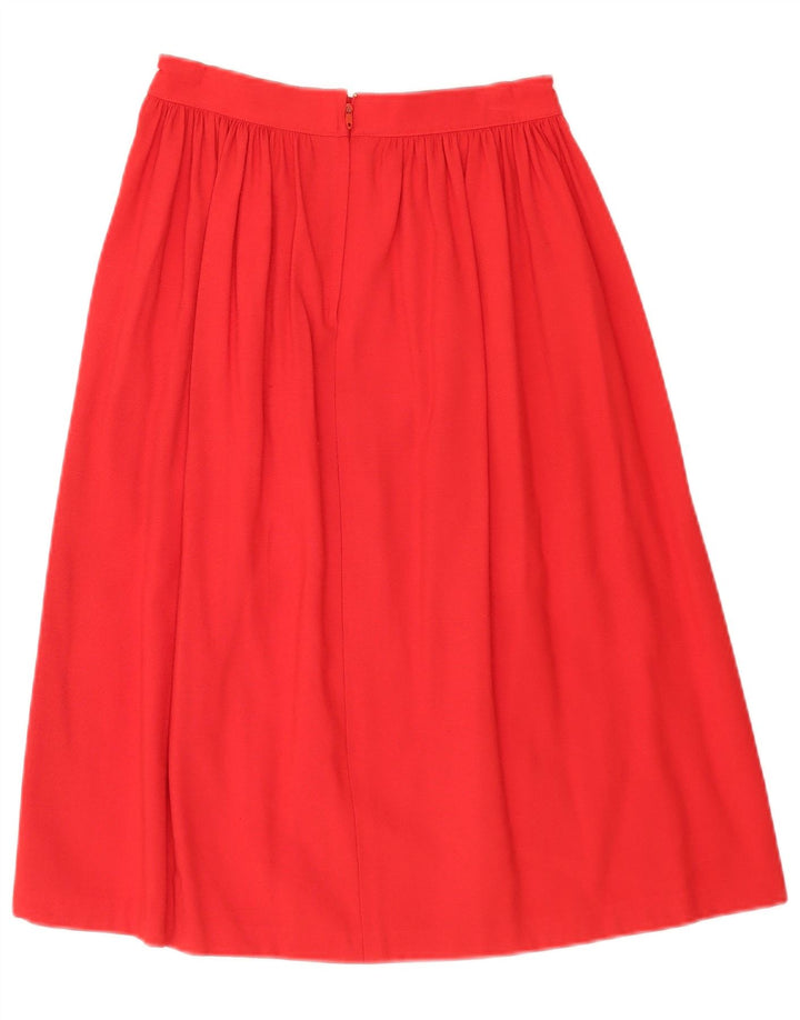 Gonna a trapezio da donna vintage W25 XS poliestere rosso