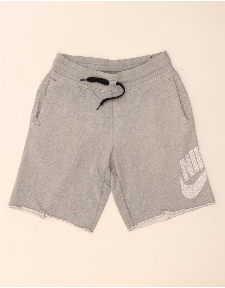 Pantaloncini sportivi Nike da uomo con grafica in cotone grigio medio