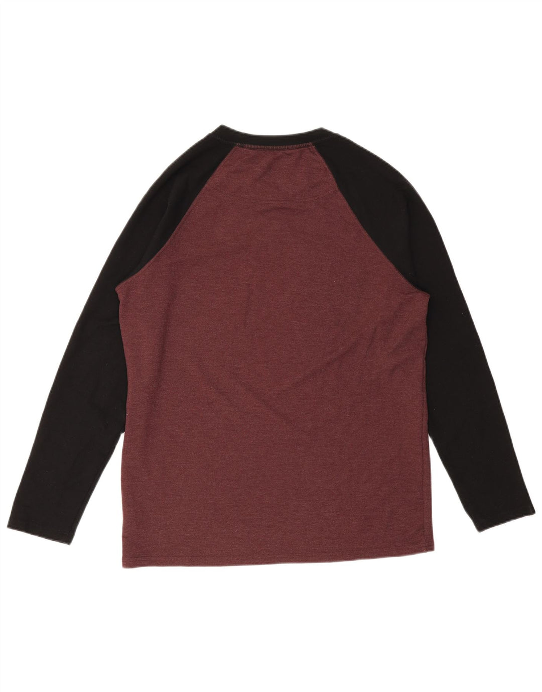 ORVIS Top da uomo a maniche lunghe in viscosa color block bordeaux medio