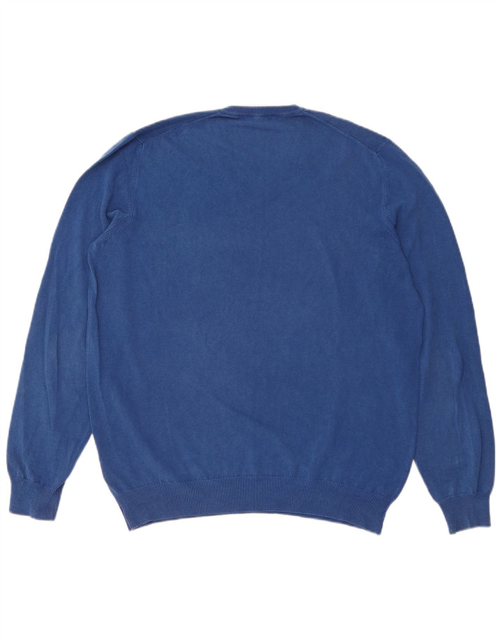 Maglione Fay Uomo Scollo a V IT 52 Large Blu Cotone