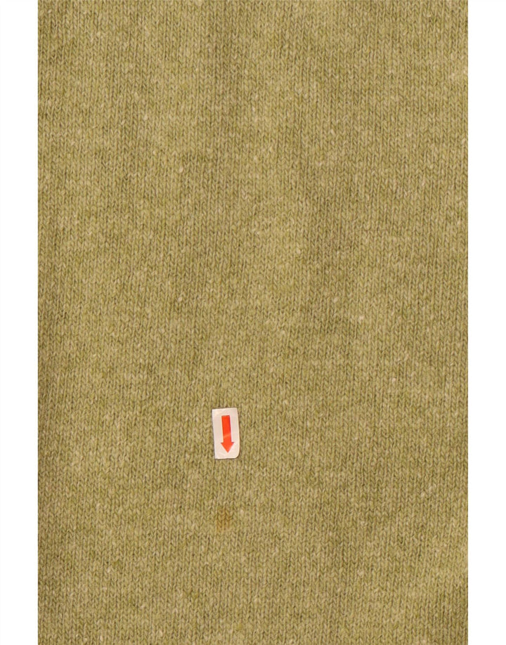 Gonna longuette in maglia da donna vintage media W28 in lana verde