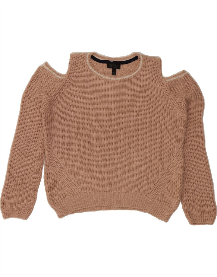 TOPSHOP Womens Oversized Crew Neck Jumper Sweater UK 8 Small  Beige Vintage Topshop and Second-Hand Topshop from Messina Hembry 