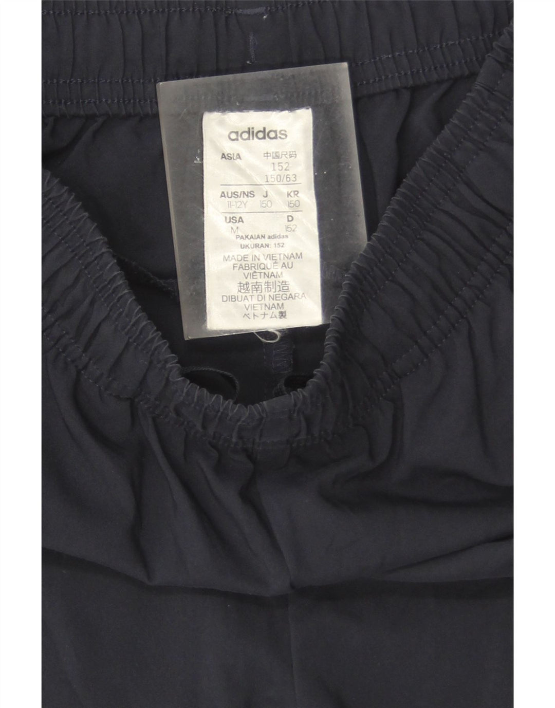 Pantaloncini sportivi Adidas da ragazzo 11-12 anni in poliestere blu navy