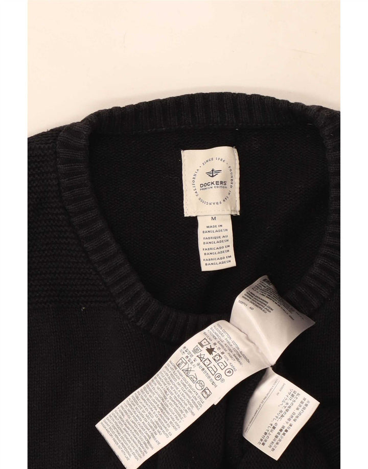 Dockers Maglione girocollo da uomo in cotone nero medio
