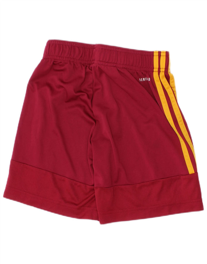 Pantaloncini sportivi ADIDAS Aeroready da bambino 7-8 anni in poliestere bordeaux