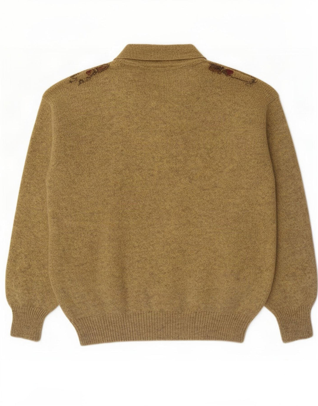 Maglione da uomo Hemmond con collo alto, giallo medio, a rombi/diamante