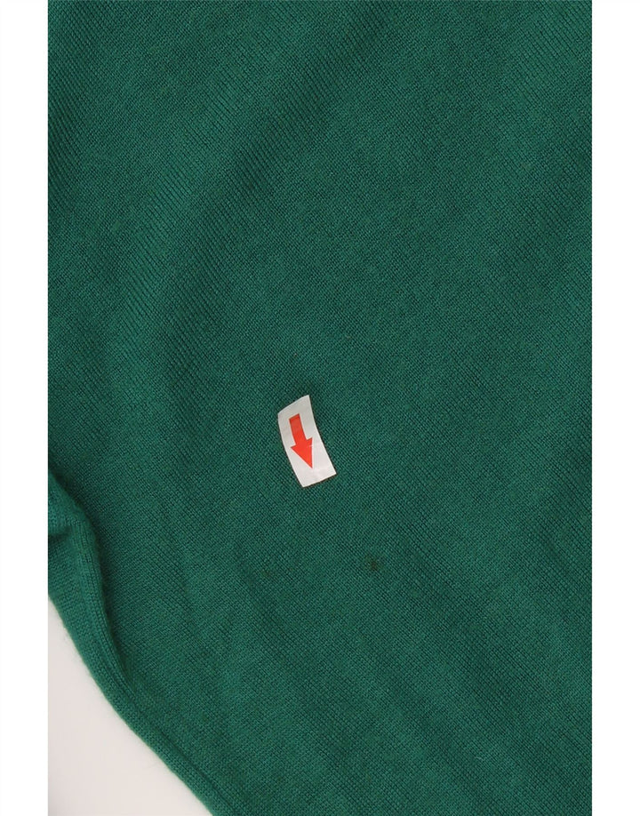 Maglione maglione girocollo da donna Liu Jo UK 12 Lana vergine verde medio