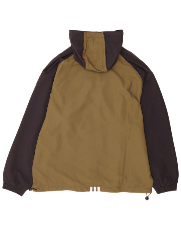 Giacca antipioggia da uomo Adidas 3D Arc con cappuccio UK 40/42 Medium Khaki Colourblock