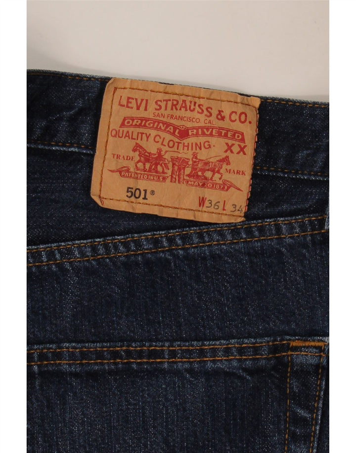 LEVI'S Jeans dritti da uomo 501 W36 L30 cotone blu navy