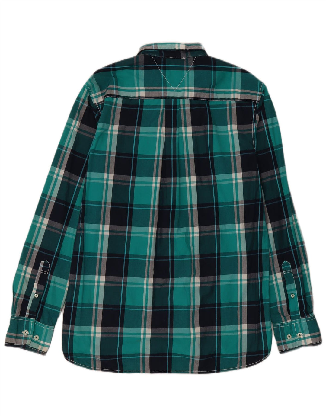 Camicia da uomo su misura Tommy Hilfiger in cotone a quadri blu medio
