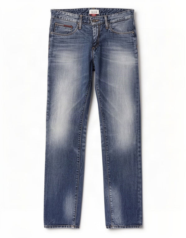 Jeans dritti da uomo Tommy Hilfiger W31 L32 cotone blu