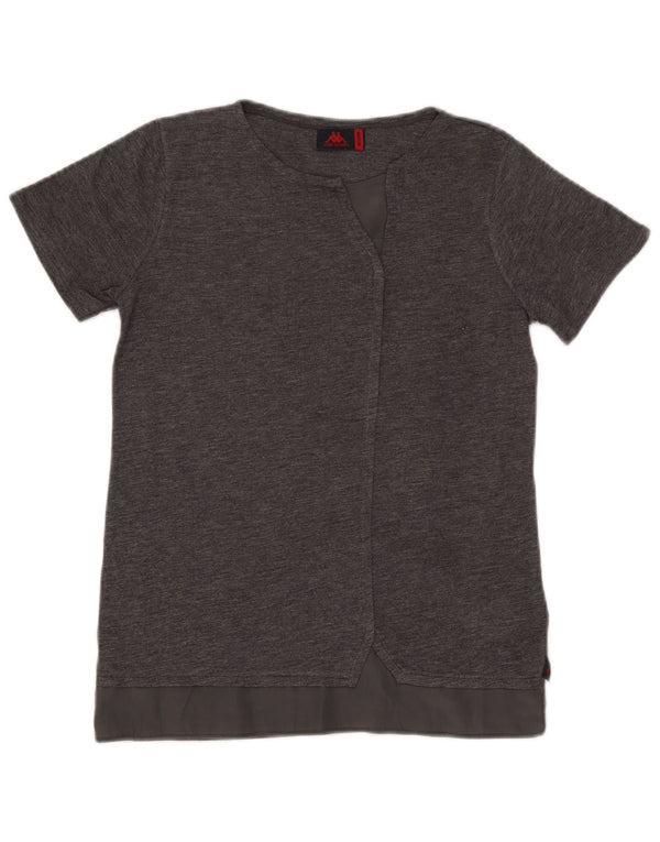 Kappa Womens T-Shirt Top UK 12 Medium Grey Polyester