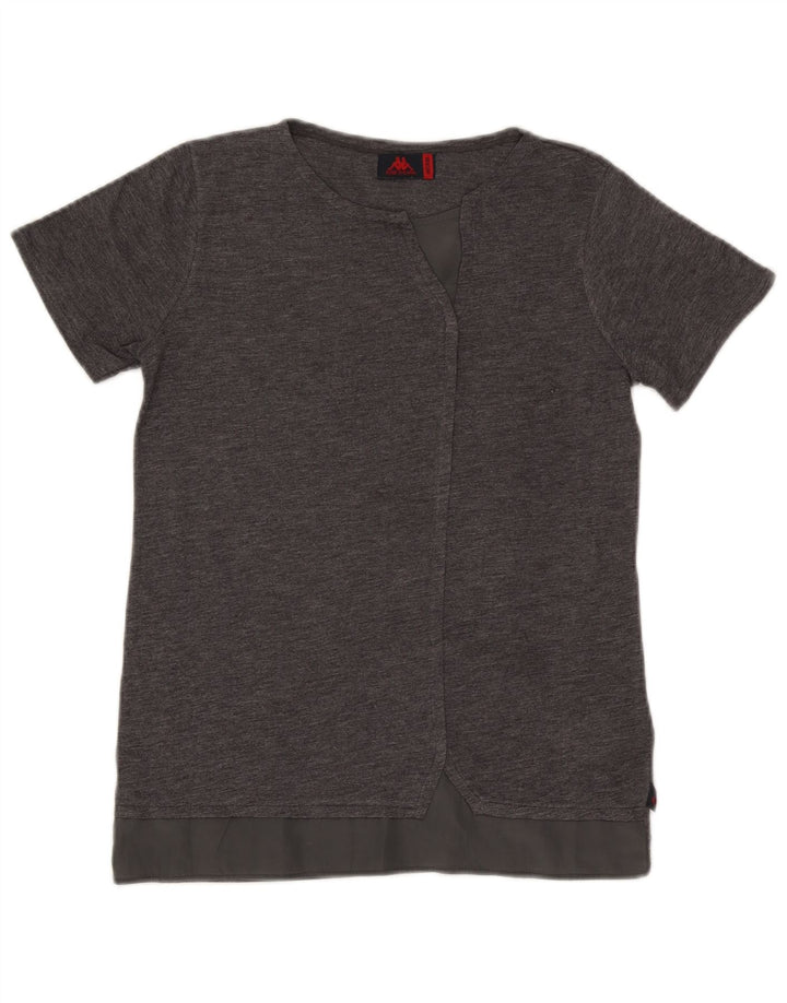 Maglietta Kappa da donna Top UK 12 poliestere grigio medio