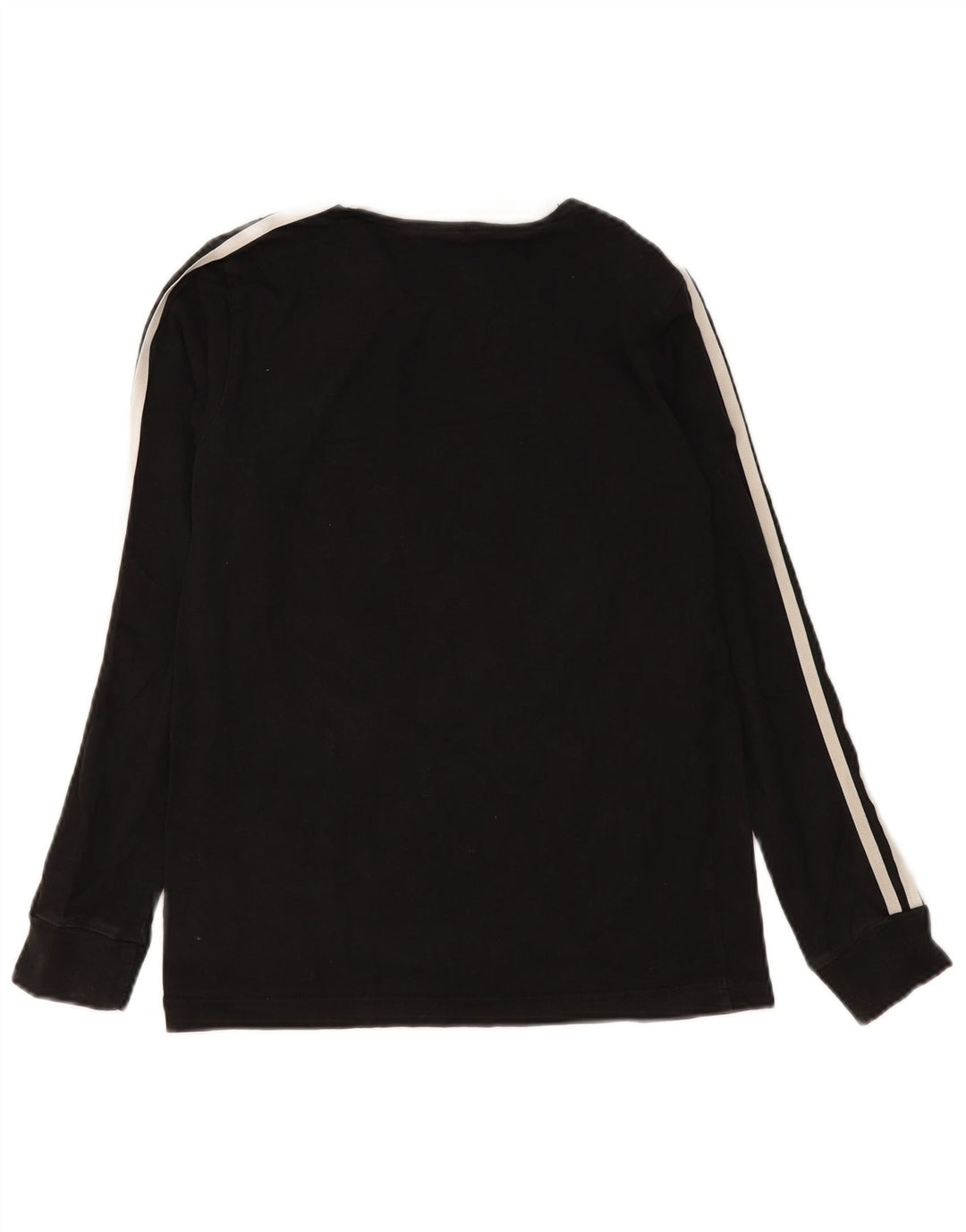 Top Adidas da donna a manica lunga UK 10 piccolo cotone nero