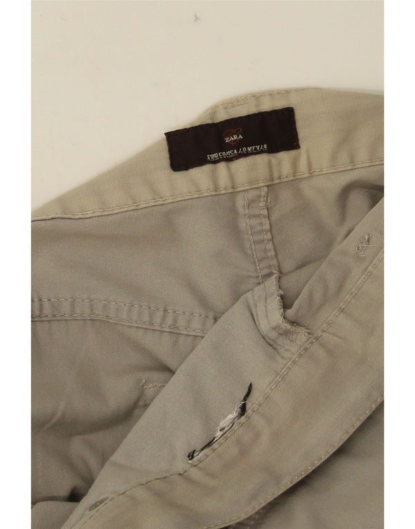 Pantaloni casual dritti da uomo Zara W38 L33 Grigi