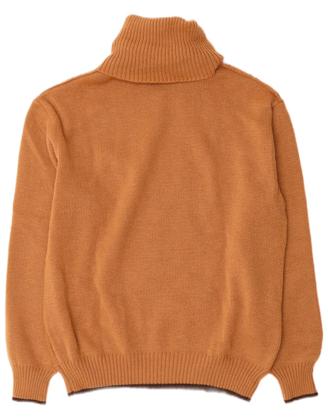 Maglione maglione vintage da donna con collo alto IT 50 XL marrone poliacrilico