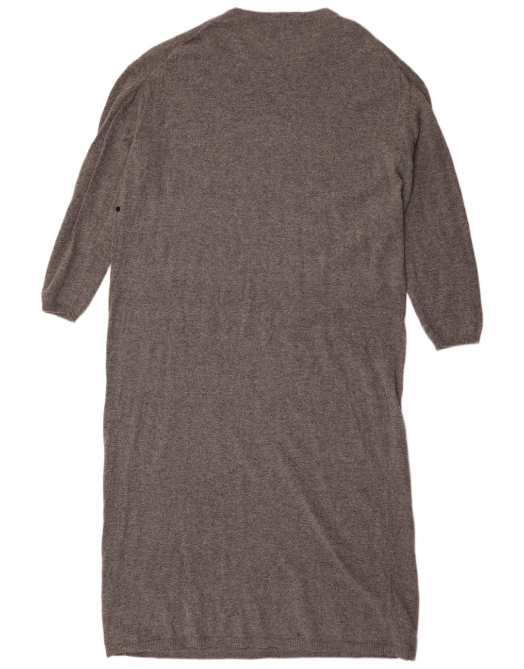 Abito maglione a maniche lunghe maxi da donna Zara UK 14 Lana grigio medio