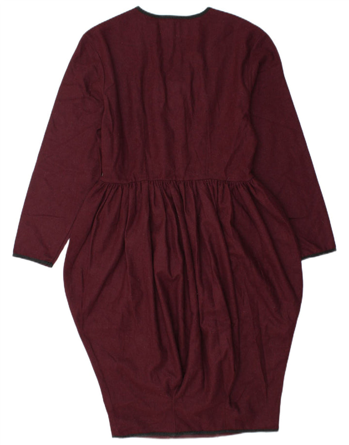 Abito vintage da donna a palloncino IT 42 Borgogna medio