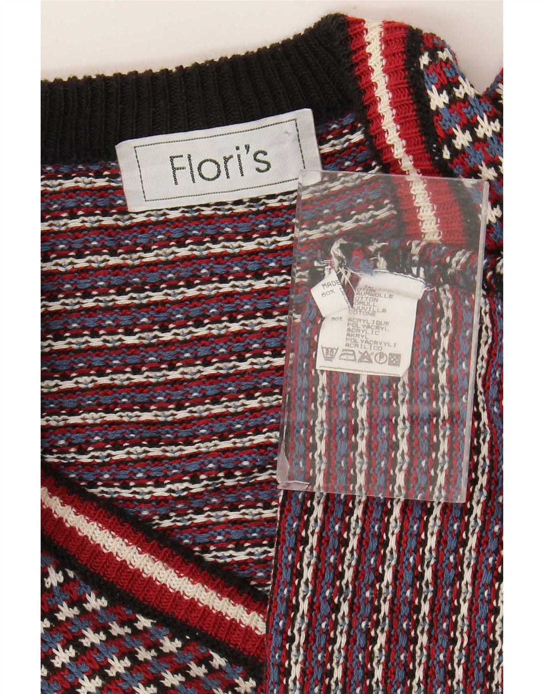 Canotta vintage da uomo Canotta XL in cotone geometrico multicolore