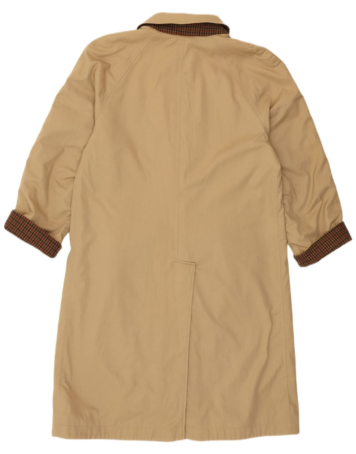 Soprabito reversibile da donna vintage EU 48 2XL lana pied de poule marrone