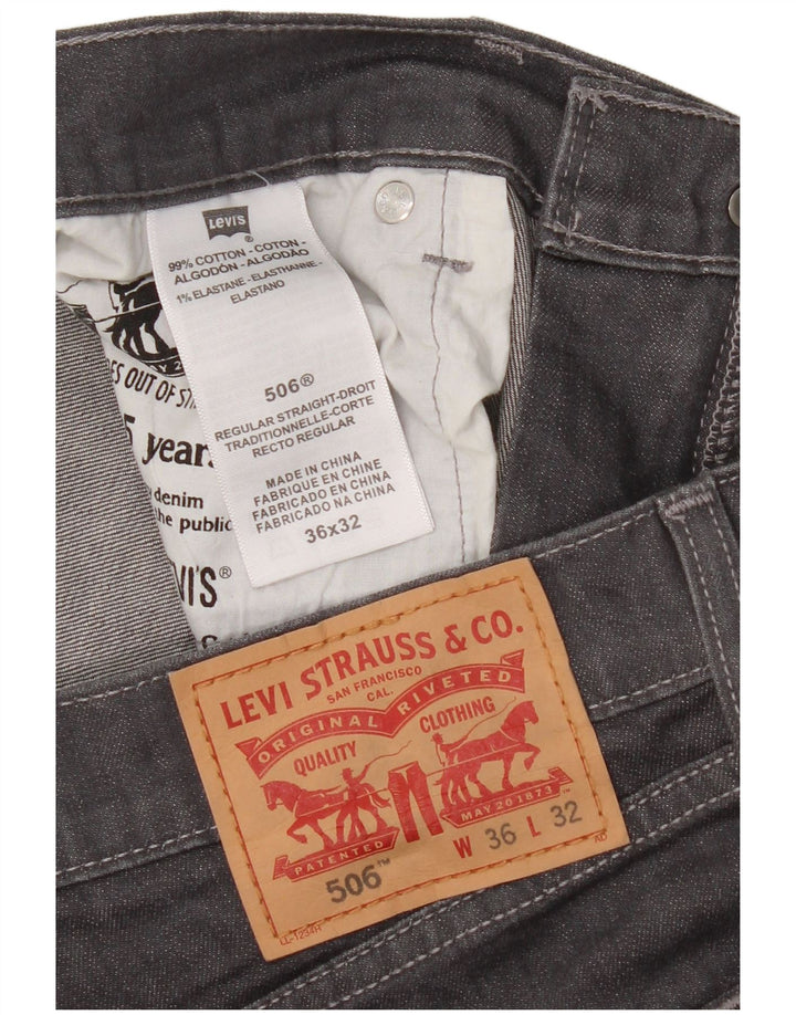 Levi's Uomo 506 Jeans dritti W36 L32 Cotone grigio
