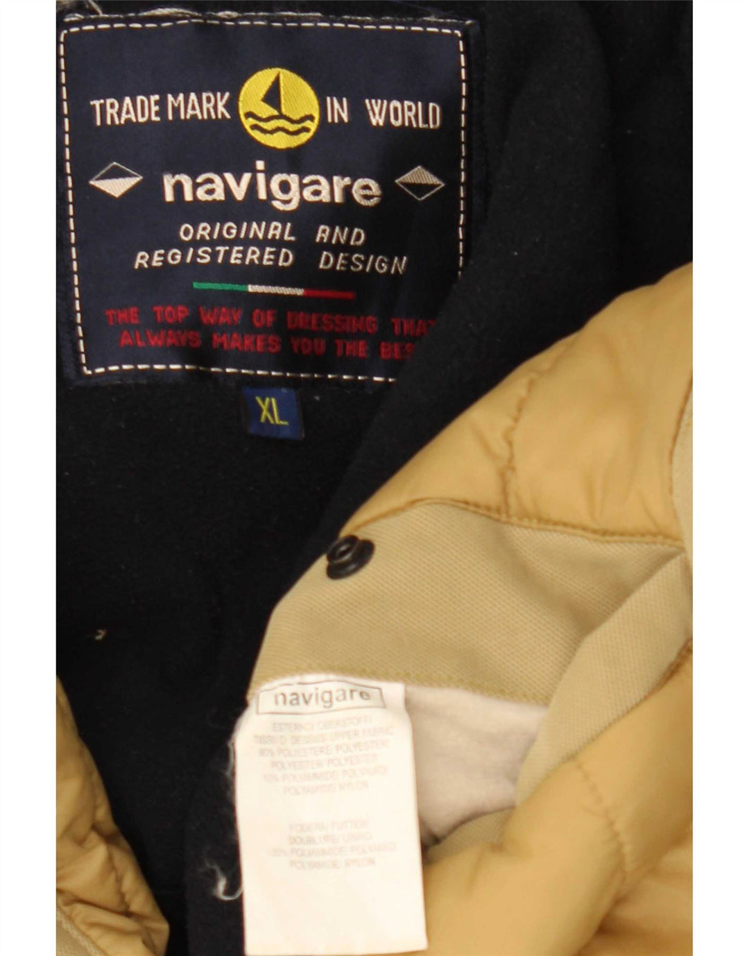 Giacca a vento da uomo Navigare UK 42 XL Poliestere beige