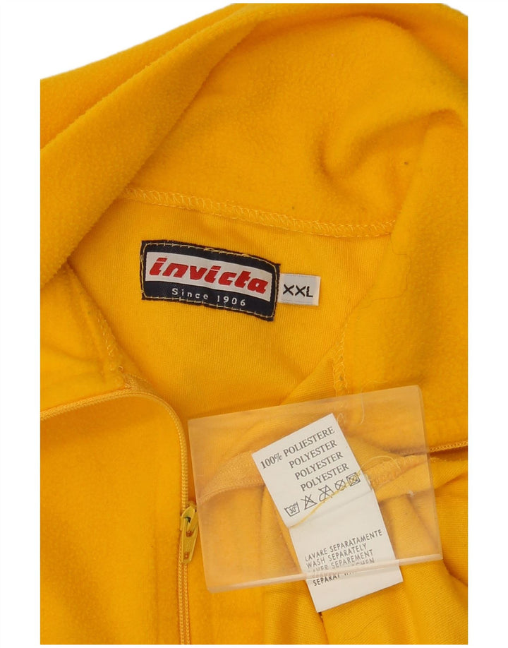Maglione in pile da uomo con collo con zip Invicta 2XL poliestere giallo