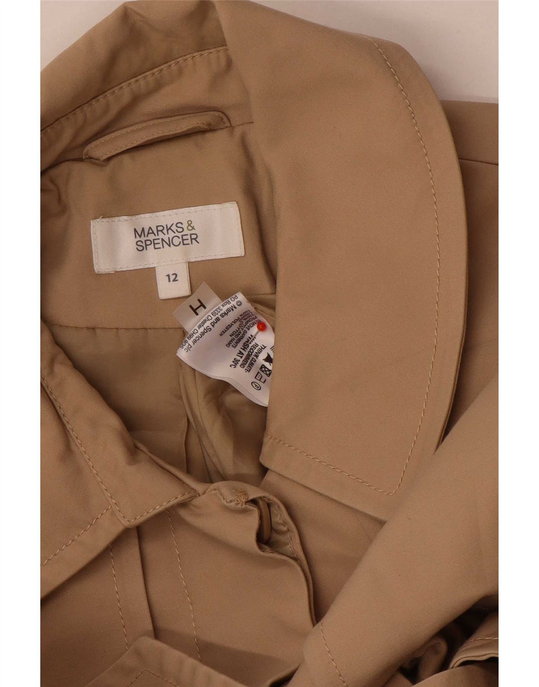 Trench da donna Marks & Spencer UK 12 Cotone beige medio