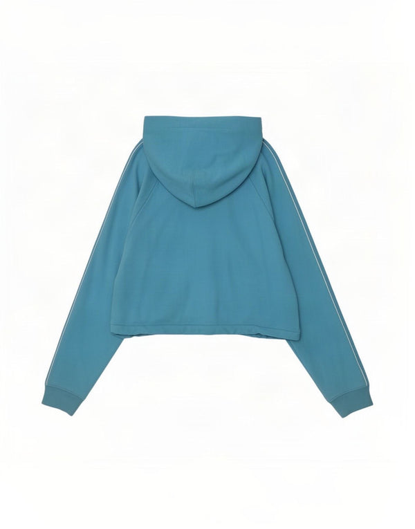 Levi's Donna Crop Graphic Felpa con cappuccio Felpa UK 16 Large Blu Colourblock