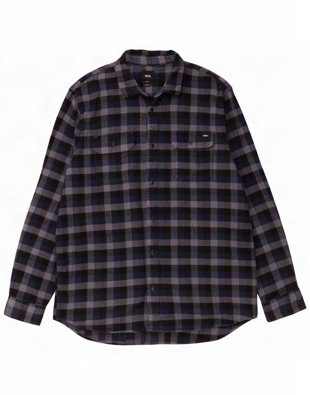 Vans Camicia in flanella da uomo grande in cotone a quadri blu navy