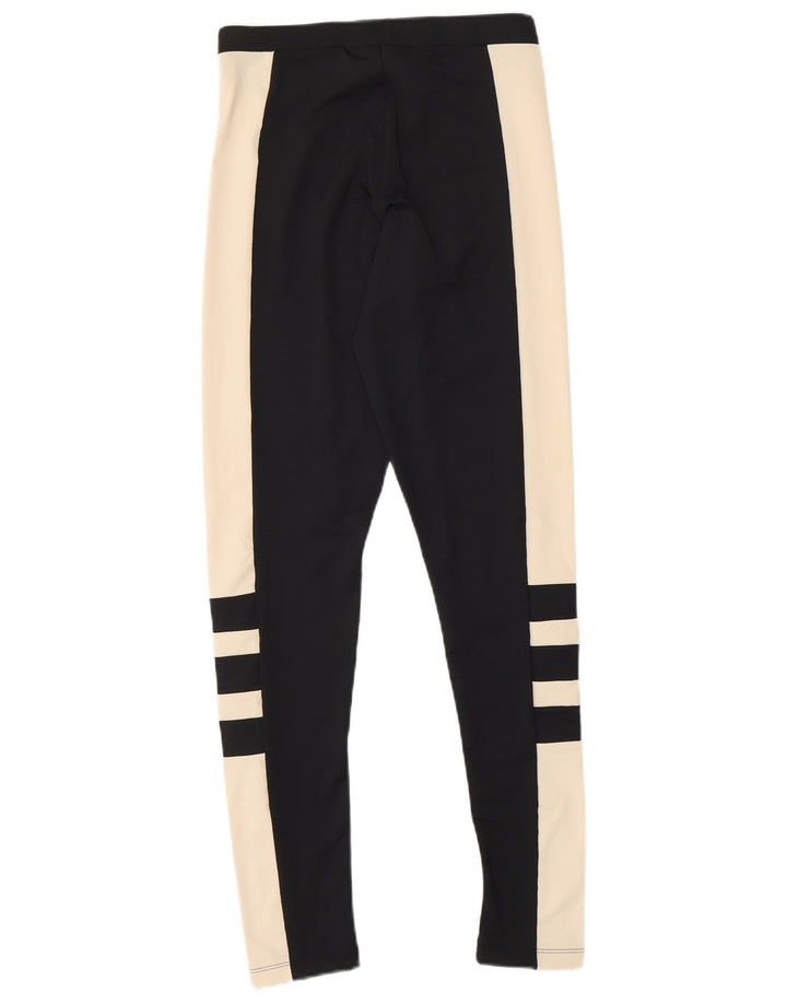 Leggings da donna ADIDAS UK 8 Small Nero Poliestere color block