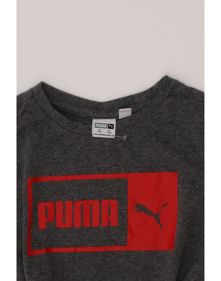 Maglietta grafica da bambino Puma 7-8 anni piccola grigia