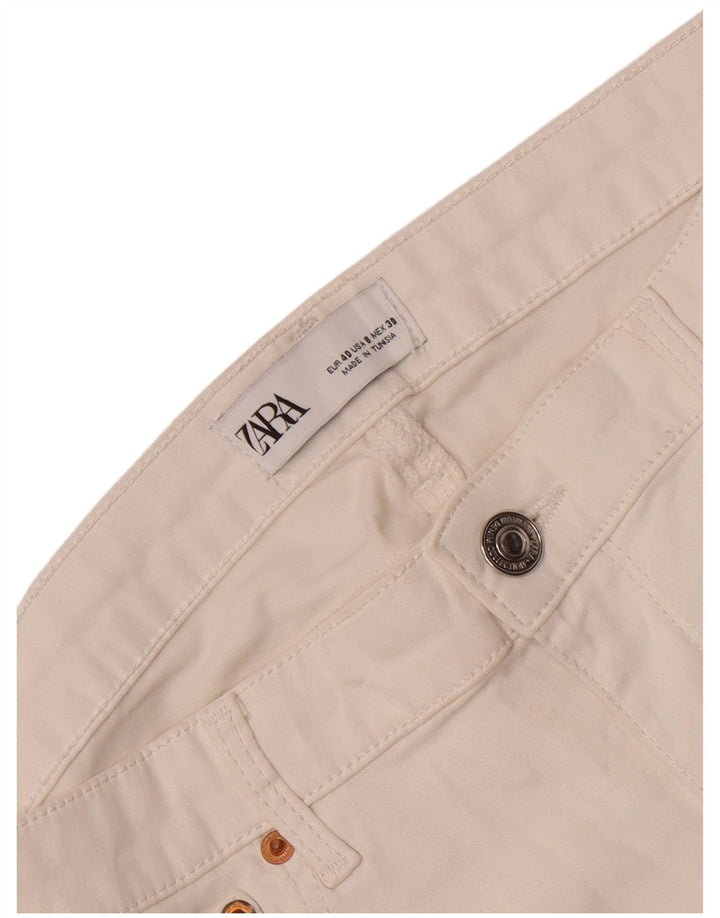 Pantaloni casual slim da donna Zara EU 40 medi W30 L27 bianchi