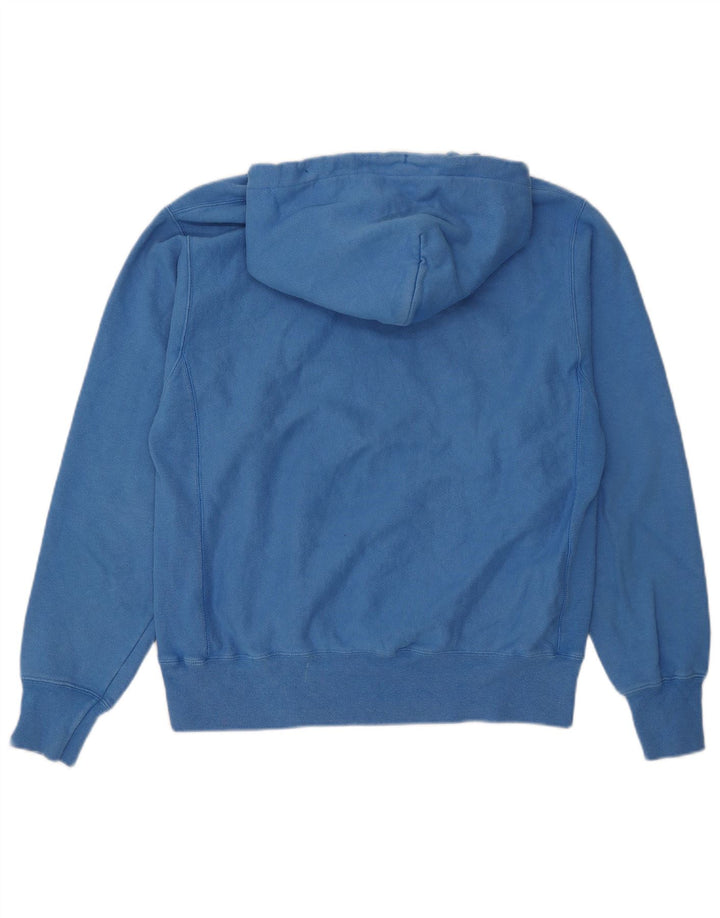 Felpa con cappuccio da uomo Champion in cotone blu medio