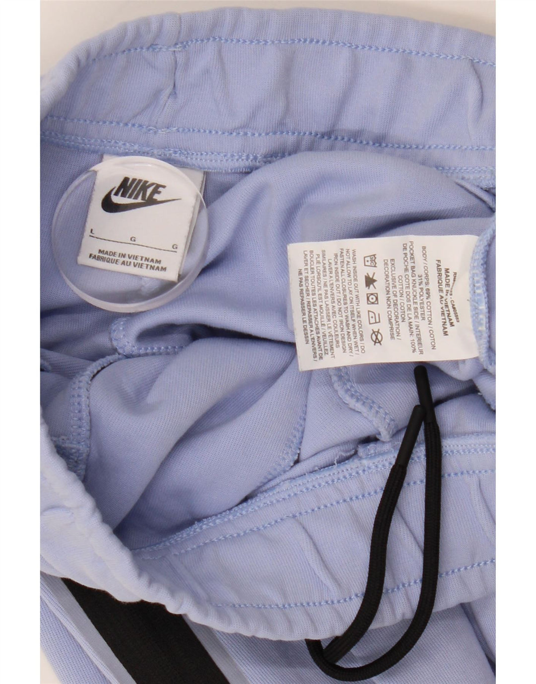 NIKE Pantaloni da tuta da donna Joggers UK 14 Large Blu Cotone