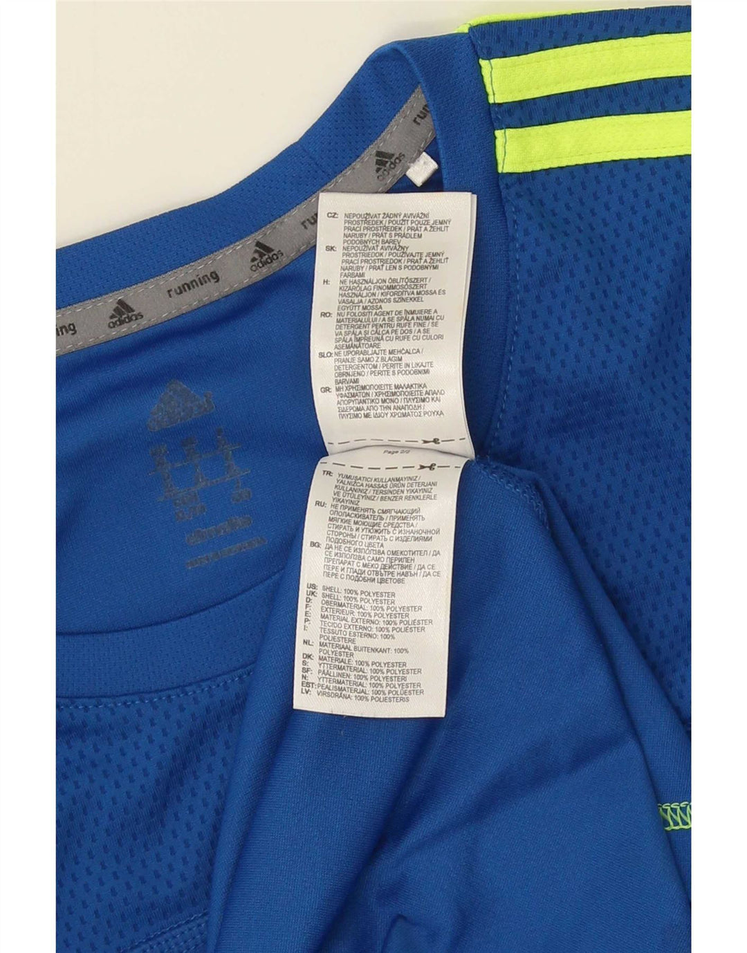 Top Adidas da uomo a manica lunga XL blu in poliestere