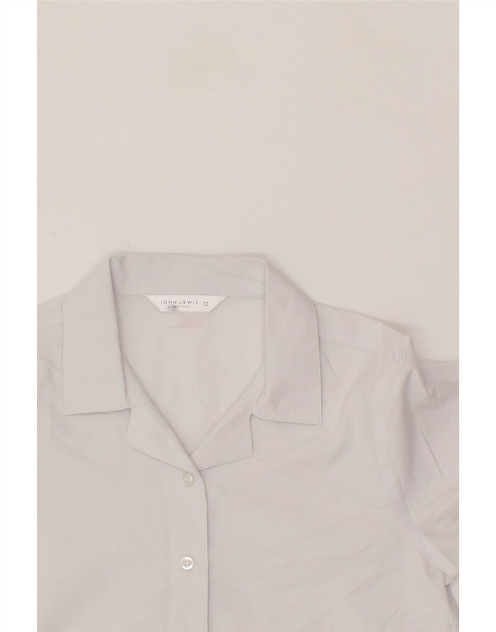 JOHN LEWIS Girls Shirt 11-12 Years White Polyester Vintage John Lewis and Second-Hand John Lewis from Messina Hembry 