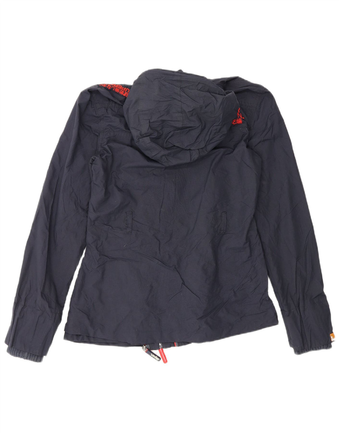 Giacca antipioggia da donna Superdry The Windmac Graphic UK 10 Small Blu Navy
