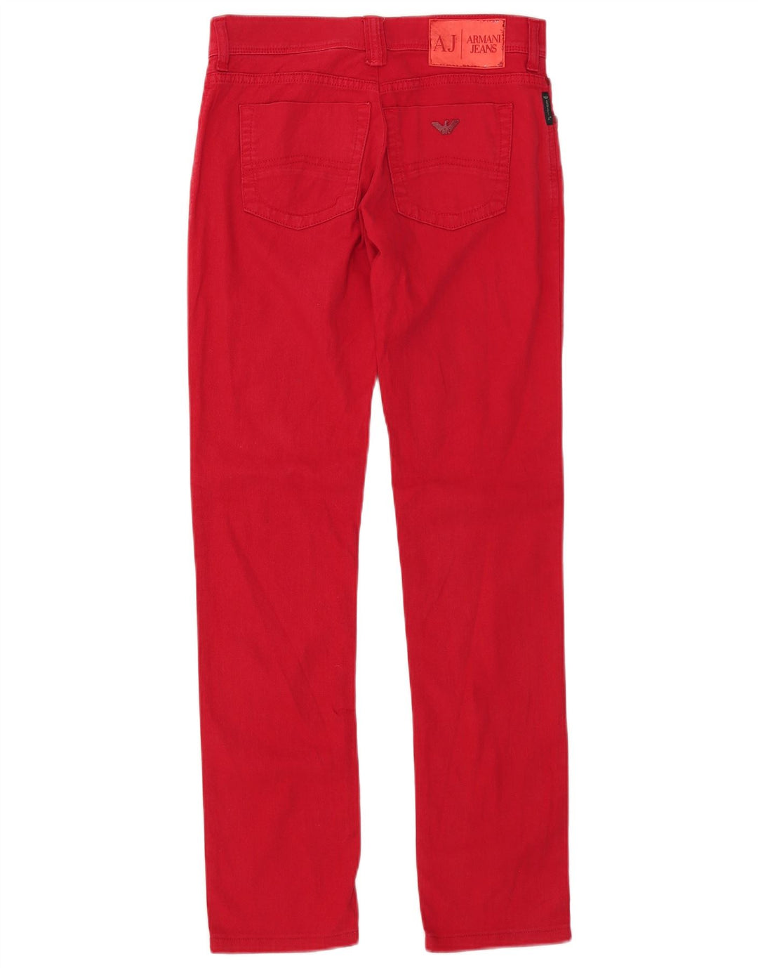 Jeans slim da donna ARMANI W29 L30 cotone rosso