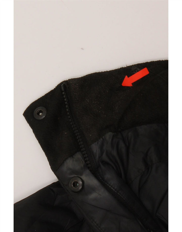 Cappotto imbottito con cappuccio da donna Eddie Bauer UK 14 poliestere nero medio