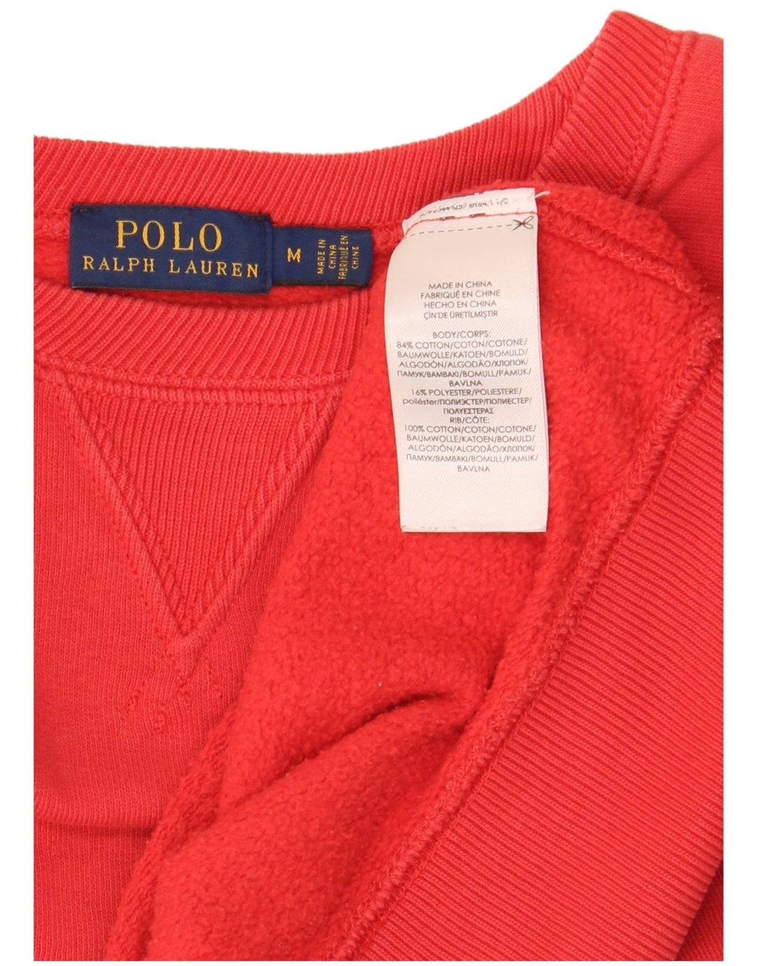 Polo Ralph Lauren Felpa oversize da donna Maglione UK 14 Medio Rosso